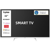 IOPLEE IOP32WVDA SMART TV Bianco 32" HD, Sistema operativo VIDAA, Triplo tuner DVBT2/C/S2, Certificato TivuSAT, Piedini installabili in doppia posizione stretta/larga, Dolby Audio, Parental Control
