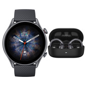 Amazfit GTR 3 Pro + TWS UP 3,68 cm (1.45") AMOLED 46 mm Digitale 480 x 480 Pixel Touch screen Nero Wi-Fi GPS (satellitare)