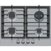 Bosch Serie 6 PCH6A5I90 Piano cottura a gas 60 cm 4 fuochi Acciaio Inox