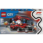LEGO City Pitstop e meccanici con monoposto Ferrari F1®