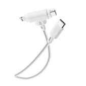 Cellularline Dual Cable Cavo USB-C con doppio connettore USB-C e Lightning