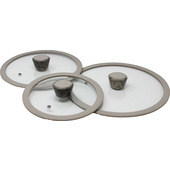 Pedrini coperchio in vetro con guarnizione in silicone, 28 cm