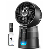 Dreo TurboCool 516S – Ventilatore Nebulizzatore Smart 3-in-1 con Raffrescamento a Ultrasuoni – Flusso d'Aria 8 m/s, Autonomia 12h, Silenzioso 20dB e Controllo App/Alexa