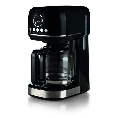 Ariete 1396 Macchina da caffè con filtro Moderna, Caffè americano, Capacità fino a 15 tazze, Base riscaldante, Display LCD, Filtri estraibili e lavabili, Nero