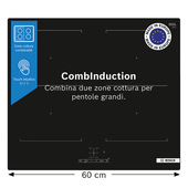 Bosch Serie 4 PVQ611BB6E Piano cottura a induzione 60 cm CombInduction Nero