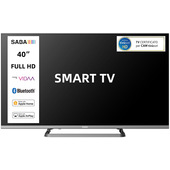 SABA SA40SM10VDA SMART TV 40" FULL HD, Sistema operativo VIDAA, Triplo tuner DVBT2/C/S2 HEVC MAIN10, Certificato TivuSAT, Piedistallo centrale, Dolby Audio