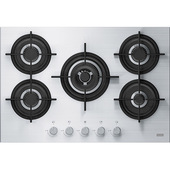 Franke Crystal Steel Pro FHCR 755 4G TC HE XA C Acciaio inossidabile Da incasso 75 cm Gas 5 Fornello(i)