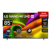 LG NANO 4K UHD AI 85 SMART TV FHD 2,16 m (85") 4K Ultra HD Wi-Fi Nero