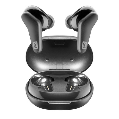 Cellularline HARK Auricolari Bluetooth® True Wireless con custodia di ricarica Nero