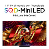 TCL C8L TV 75C8L SQD Mini LED da 75", 4K HDR, 5500 nit, 2.584 zone di dimming, Google TV, 144Hz, Dolby Vision & Atmos, Audio Bang & Olufsen
