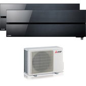 Mitsubishi Electric MITKITDUALSTYLEBLACK condizionatore fisso Climatizzatore Dualsplit Nero, Bianco