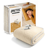 Imetec Scaldasonno Comfort Matrimoniale 160x150 cm, 50% Lana e Merino, 2 Temperature, Sistema Sicurezza ElectroBlock, Bassi Consumi, Made in Italy