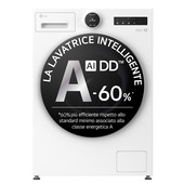 LG F4X9009TWCE Lavatrice 9kg AI DD™ Serie X9, Classe A-60%, 1400 giri, Display Easy Circle, Wi-Fi, AI Wash, TurboWash