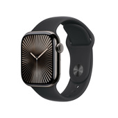 Apple Watch Series 10 Serie 10 GPS + Cellular 42mm Cassa in Titanio color Ardesia con Nero Sport Band - M/L