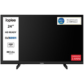 IOPLEE IOP24V2M10 TV 24" HD, Triplo tuner DVBT2/C/S2, Certificato TivuSAT, Dolby Audio, Parental Control