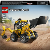 LEGO Technic Scavatrice a Cucchiaia Rovescia, Giochi per Bambini 7+, Veicolo con Escavatore Posteriore, Pala e Stabilizzatori