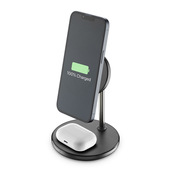 Cellularline Mag Duo Wireless Charger Supporto con carica wireless 2 in 1 per dispositivi Apple