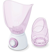 Beurer FS 60 Sauna per il Viso Multifunzione 3 in 1, Pulizia del Viso, Aromaterapia e Inalazione con Serbatoio per Essenze Profumate, 2 Livelli di Potenza e Bicchiere Graduato