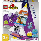 LEGO DUPLO 10422 Avventura dello Space Shuttle 3 in 1, Astronave Giocattolo Didattica, Gioco Educativo per Bambini di 3+ Anni