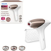 Philips Epilatore a Luce Pulsata Lumea con tecnologia SenseIQ e custodia bianco BRI955/00