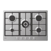 Candy Timeless CHG74WX Acciaio inox Da incasso 74.5 cm Gas 5 Fornello(i)