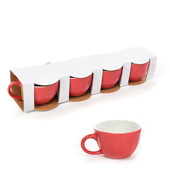 Mercury 57443 tazza Rosso, Bianco Caffè 4 pz