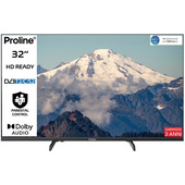 Proline PRO32M10 TV 32" HD, Triplo tuner DVBT2/C/S2, Certificato TivuSAT, Piedini installabili in doppia posizione stretta/larga, Dolby Audio, Parental Control