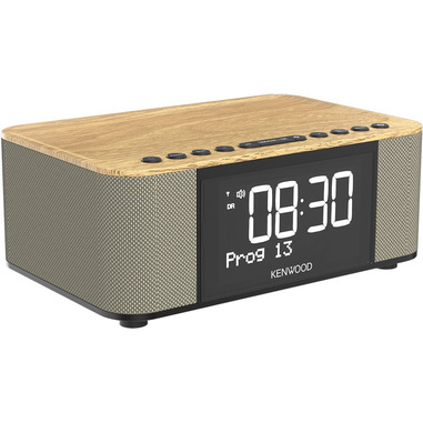 Kenwood Electronics CR-ST40DAB-M Orologio Digitale Beige, Nero, Legno