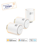 Netatmo Set 3 Valvole Termostatiche Intelligenti Aggiuntive per il Termostato Intelligente e per il Kit di base per riscaldamento centralizzato