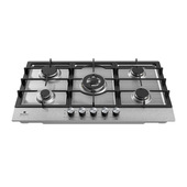 Electroline GHEM86F53G piano cottura Acciaio inox Da incasso 90cm Gas 5 Fornello(i) griglie ghisa