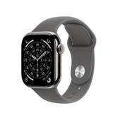 Apple Watch Series 11 GPS + Cellular 42mm Cassa Titanio con Band Grigio Pietra - M/L