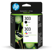 HP Confezione da 2 cartucce di inchiostro nero/in tricromia originali 303