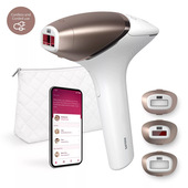 Philips Epilatore a Luce Pulsata Lumea con tecnologia SenseIQ e custodia bianco BRI955/00
