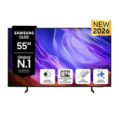 Samsung OLED AI TV 55" QE55S85HAEXZT 4K, Processore NQ4 AI Gen2, 4K AI Upscaling, Schermo antiriflesso, OLED HDR, Motion Xcelerator 120Hz, Dolby Atmos & OTS Lite, Contour Design, Vision AI Smart TV, 2026