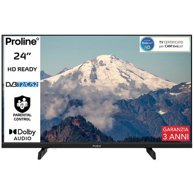 Proline PRO24M10 TV 24" HD, Triplo tuner DVBT2/C/S...