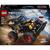 LEGO Technic 42219 Monster Jam Grave Digger Fuoco e Ghiaccio, Camion Giocattolo Pull-Back, Regalo per Bambini e Bambine da 7+