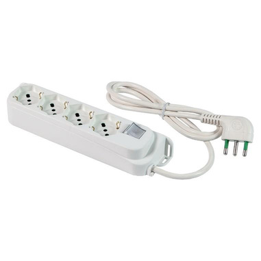IOPLEE 47420-4077A prolunghe e multiple 1,5 m 4 presa(e) AC Interno Bianco