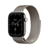Apple Watch Series 12 GPS + Cellular, cassa 46 mm in titanio naturale con loop in maglia milanese naturale - M/L