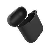 Eva Fruit Custodia AirPods in silicone morbido con base piatta - nero