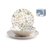 H&H Lifestyle Servizio piatti tavola 18 pz. modello Madlen in stonewere