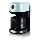 Ariete 1396 Macchina da caffè con filtro Moderna, Caffè americano, Capacità fino a 15 tazze, Base riscaldante, Display LCD, Filtri estraibili e lavabili, Bianco