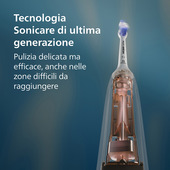 Philips Sonicare serie 6100 Sonicare Spazzolino elettrico sonico con base di ricarica e custodia, 3 livelli intensità, sensore di pressione colore azzurro HX7406/02