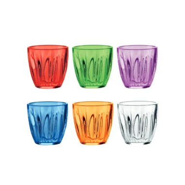Fratelli Guzzini 20055952 bicchiere per acqua Colori assortiti 6 pz 350 ml