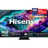 Hisense Smart TV RGB MiniLED 170Hz 65" 4K 65UR9S, Schermo Anti-Riflesso, 100% BT2020, Dolby Atmos 4.1.2 By Devialet, Dolby Vision IQ, VIDAA OS, USB-C, Native 170Hz Game Mode, Wifi 6E, BT, lativù 4K
