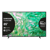 Samsung TV Crystal UHD 4K 85” UE85DU8070UXZT Smart TV Wi-Fi Black 2024, Processore Crystal 4K, 4K Upscaling, AirSlim Design, OTS Lite