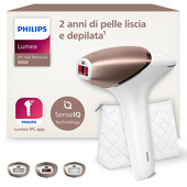 Philips Epilatore a Luce Pulsata Lumea con tecnologia SenseIQ e custodia bianco BRI955/00