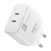 Cellularline Dual Charger 35W Caricabatterie da rete Power Delivery 35W con doppia porta USB-C