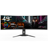 GIGABYTE Monitor da gioco curvo CO49DQ OLED - 5120x1440 (DQHD), 1800R, 144Hz, 0,03ms, KVM, FreeSync Premium Pro, HDMI 2.1