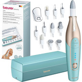Beurer MP 84 Fresa elettronica per Unghie Professionale Cordless con Batteria Ricaricabile, 10 Accessori per Manicure e Pedicure e Pratica Custodia con Funzione di Ricarica