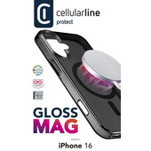 Cellularline Gloss Mag - iPhone 16 Custodia compatibile con ecosistema Magsafe
